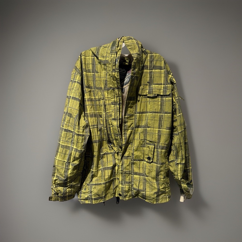 686 Womens‎ Plaid Snowboarding Smarty Jacket Size Large Green RN 99204